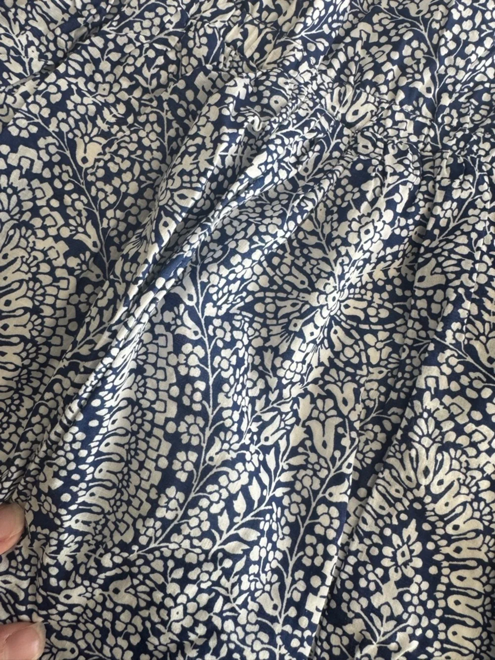 Crewcuts Navy and White Sleeveless Printed‎ Dress